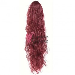 Extensie de par coada tip Mesa ondulata cu elastic de  50 cm Burgundy (Visiniu) FMW02699J